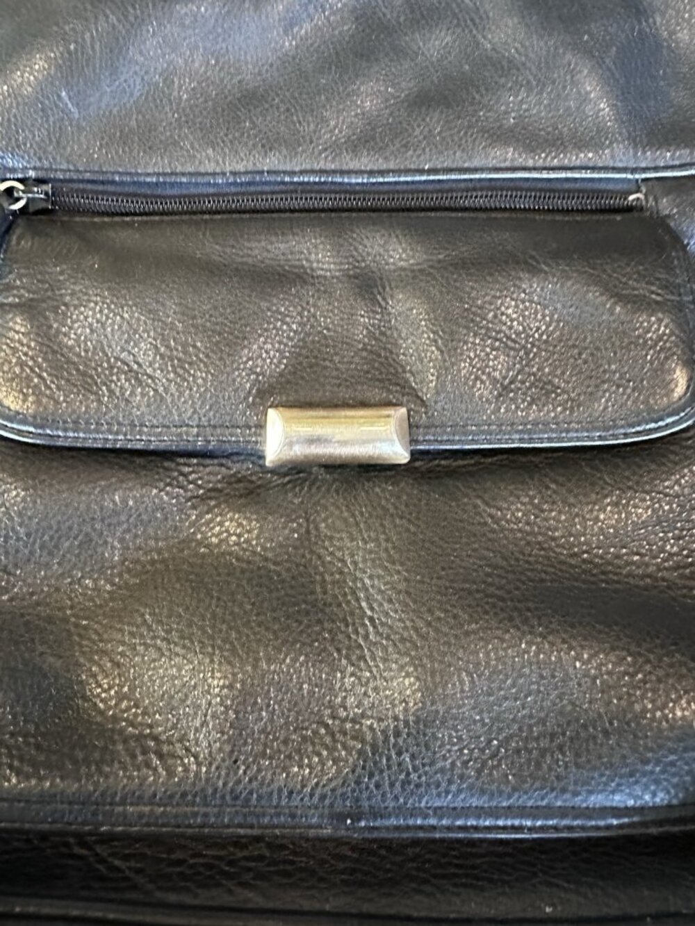 Vintage Lisa Loren Genuine Soft Leather Hand Bag Top Zipper - Picture 2 of 8